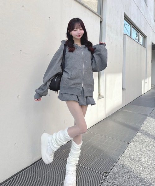 one way（ワンウェイ）の「サイドリボンバルーンスカート（スカート・レディース・ホワイト/チャコールグレー/グレー/ブルー・FREE）」の2枚目の写真