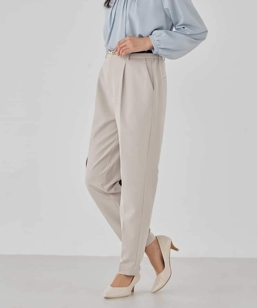 a.v.v（アーヴェヴェ）の「【洗える/ストレッチ/セットアップ対応】ダブルクロステーパードパンツ（その他パンツ・レディース・グレー系その他/ブラック/ネイビー・34/38/36/40/42）」の16枚目の写真