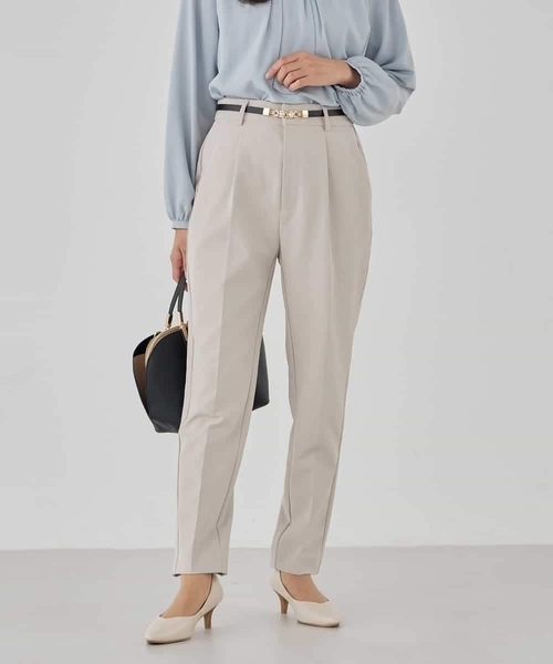 a.v.v（アーヴェヴェ）の「【洗える/ストレッチ/セットアップ対応】ダブルクロステーパードパンツ（その他パンツ・レディース・グレー系その他/ブラック/ネイビー・34/38/36/40/42）」の17枚目の写真