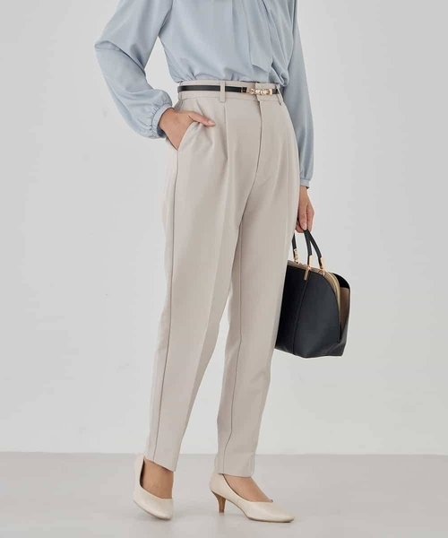 a.v.v（アーヴェヴェ）の「【洗える/ストレッチ/セットアップ対応】ダブルクロステーパードパンツ（その他パンツ・レディース・グレー系その他/ブラック/ネイビー・34/38/36/40/42）」の18枚目の写真