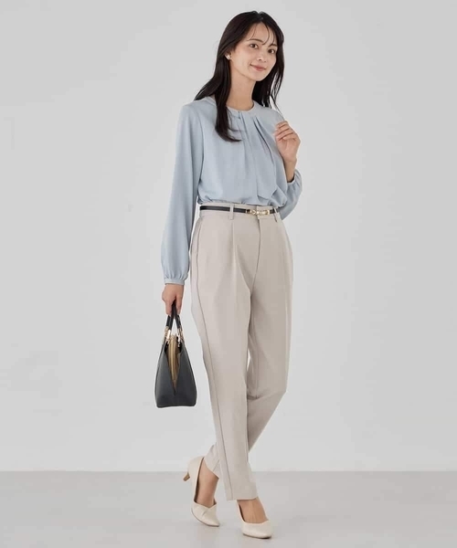 a.v.v（アーヴェヴェ）の「【洗える/ストレッチ/セットアップ対応】ダブルクロステーパードパンツ（その他パンツ・レディース・グレー系その他/ブラック/ネイビー・34/38/36/40/42）」の22枚目の写真