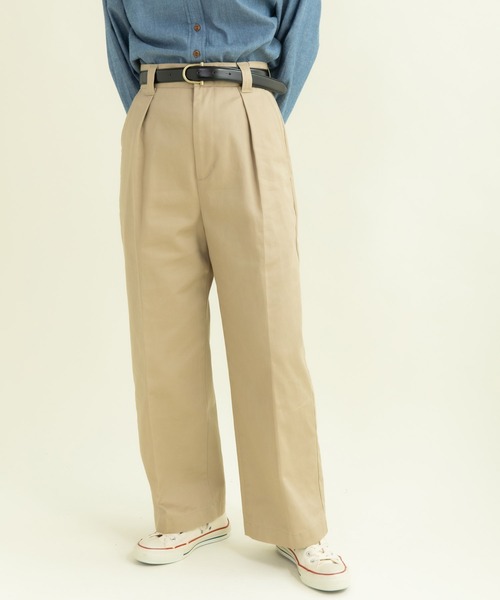 My Fav. CHILD WOMAN（マイファブチャイルドウーマン）の「ヴィンテージチノクロス センタープレスパンツ（チノパンツ・レディース・ベージュ系その他・38/36）」の2枚目の写真