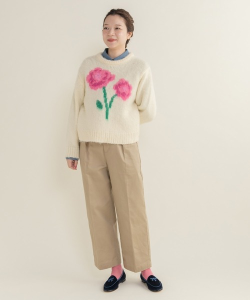 My Fav. CHILD WOMAN（マイファブチャイルドウーマン）の「ヴィンテージチノクロス センタープレスパンツ（チノパンツ・レディース・ベージュ系その他・38/36）」の12枚目の写真