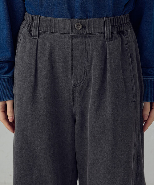 ONIGIRI（オニギリ）の「デニムカービーパンツ / セットアップ対応（デニムパンツ・レディース・サックスブルー/グレー・LARGE/MEDIUM）」の16枚目の写真