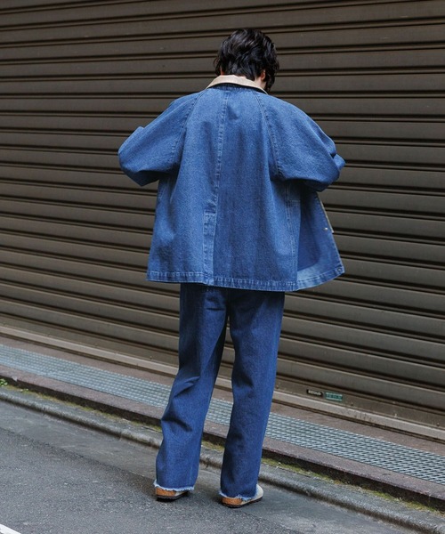 GEORGE'S(ジョージズ)の「レザーカラージャケット(カバーオール・レディース・ベージュ/ブルー・MEDIUM/SMALL)」の18枚目の写真