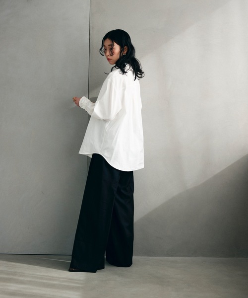 Lutim by u(ルチバイユー)の「フリルカラークラシカルブラウス(シャツ/ブラウス・レディース・ブラック/ホワイト/ブラウン・FREE)」の18枚目の写真
