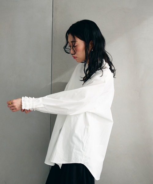 Lutim by u(ルチバイユー)の「フリルカラークラシカルブラウス(シャツ/ブラウス・レディース・ブラック/ホワイト/ブラウン・FREE)」の21枚目の写真