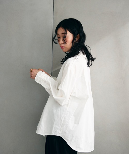 Lutim by u(ルチバイユー)の「フリルカラークラシカルブラウス(シャツ/ブラウス・レディース・ブラック/ホワイト/ブラウン・FREE)」の20枚目の写真