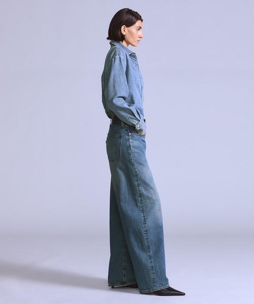 Levi's(リーバイス)の「Levi's/リーバイス BLUETAB(TM) DROP バレルジーンズ MADE IN JAPAN(デニムパンツ・レディース・インディゴブルー・23inch/24inch/25inch/26inch/27inch/28inch)」の3枚目の写真