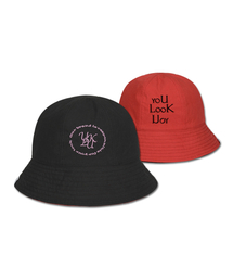 ULUK（ユルク）の「ユルクユ刺繍バイオリバーシブルバケットハット_Red/Black（ハット）」