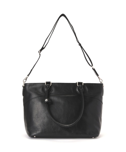 AVIREX(アヴィレックス)の「VARSITY LEATHER 2WAY TOTE BAG / AVX5627(トートバッグ・レディース・ブラック・F)」の5枚目の写真