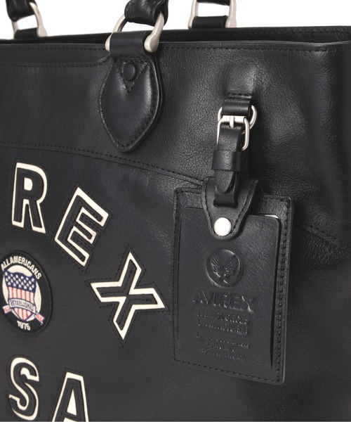 AVIREX(アヴィレックス)の「VARSITY LEATHER 2WAY TOTE BAG / AVX5627(トートバッグ・レディース・ブラック・F)」の16枚目の写真