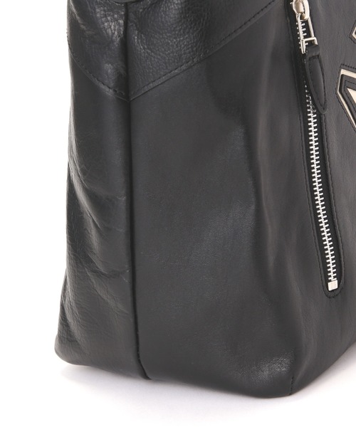 AVIREX(アヴィレックス)の「VARSITY LEATHER 2WAY TOTE BAG / AVX5627(トートバッグ・レディース・ブラック・F)」の14枚目の写真