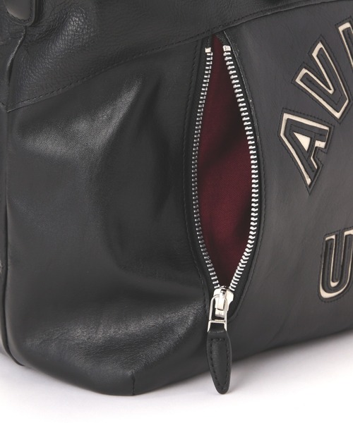 AVIREX(アヴィレックス)の「VARSITY LEATHER 2WAY TOTE BAG / AVX5627(トートバッグ・レディース・ブラック・F)」の13枚目の写真