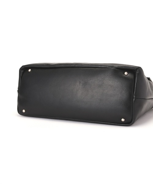 AVIREX(アヴィレックス)の「VARSITY LEATHER 2WAY TOTE BAG / AVX5627(トートバッグ・レディース・ブラック・F)」の12枚目の写真