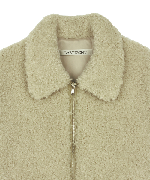 LARTIGENT(ラーティゼン)の「L21 FAUX CROP FUR JACKET(BEIGE)(ムートンコート・レディース・その他・FREE)」の4枚目の写真