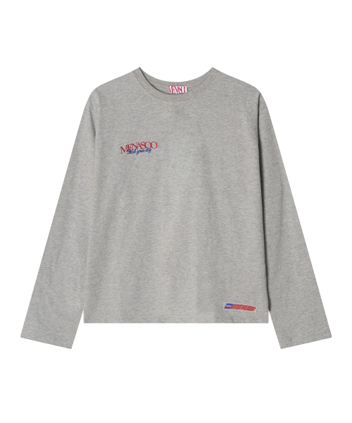 MENASOO(ミナス)の「Menasoo Hearttrack Long Sleeve T Shirt_Melange(Tシャツ/カットソー・レディース・グレー・LARGE/F)」の2枚目の写真