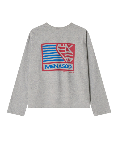 MENASOO(ミナス)の「Menasoo Hearttrack Long Sleeve T Shirt_Melange(Tシャツ/カットソー・レディース・グレー・LARGE/F)」の3枚目の写真