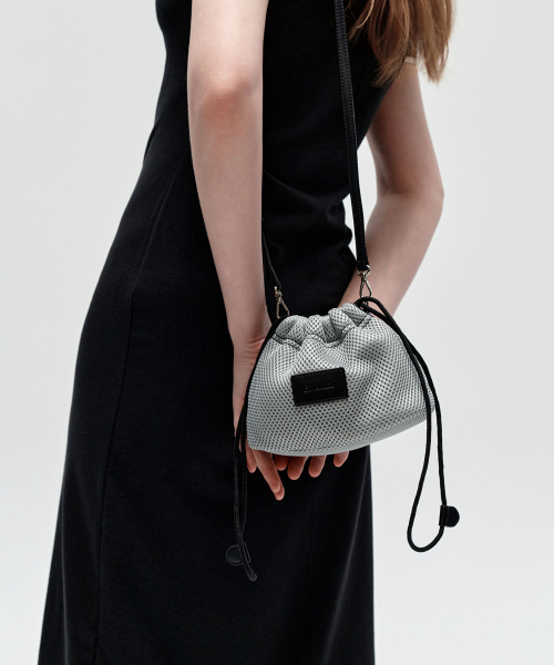 シティドローストリングメッシュクロス_SILVER
