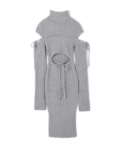 M DOLLY(エムドリー)の「*M DOLLY original* cut nina knit long dress/カットニーナニットロングドレス(ワンピース・レディース・アイボリー/グレー・FREE)」の20枚目の写真