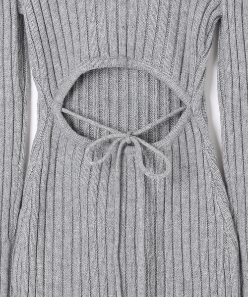 M DOLLY(エムドリー)の「*M DOLLY original* cut nina knit long dress/カットニーナニットロングドレス(ワンピース・レディース・アイボリー/グレー・FREE)」の22枚目の写真