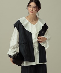LAKOLE | 【セレモニー／卒入式にも】＜多機能素材＞パウダリーツイルジレ / 638612(ベスト)