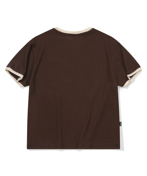 CPGN STUDIO(コンパーニョ)の「ダリミット クロップリンガー半袖Tシャツ ブラウン(Tシャツ/カットソー・レディース・その他・ONE SIZE)」の3枚目の写真