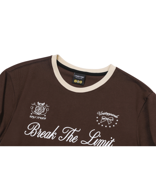 CPGN STUDIO(コンパーニョ)の「ダリミット クロップリンガー半袖Tシャツ ブラウン(Tシャツ/カットソー・レディース・その他・ONE SIZE)」の4枚目の写真