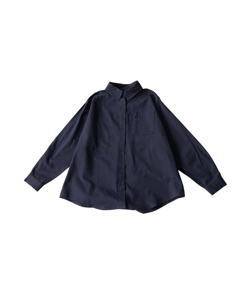 antiqua(アンティカ)の「綿100 コットンシャツ(シャツ/ブラウス・レディース・ブラック/ネイビー/ブルー・ONESIZE)」の18枚目の写真