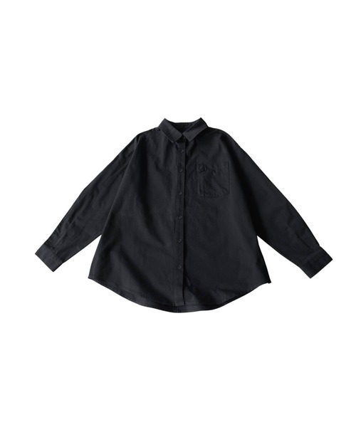 antiqua(アンティカ)の「綿100 コットンシャツ(シャツ/ブラウス・レディース・ブラック/ネイビー/ブルー・ONESIZE)」の17枚目の写真