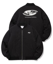 ISTKUNST（イストクンスト）の「UUU OVAL LOGO QUILTED BOMBER JACKET_BLACK(IK2CFMB930A)（ブルゾン）」