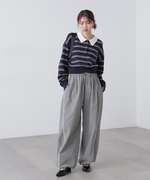 FREE'S MART(フリーズマート)の「◆サイドタック配色ラインナイロンパンツ(その他パンツ・レディース・ネイビー/グレー・SMALL/MEDIUM)」の7枚目の写真