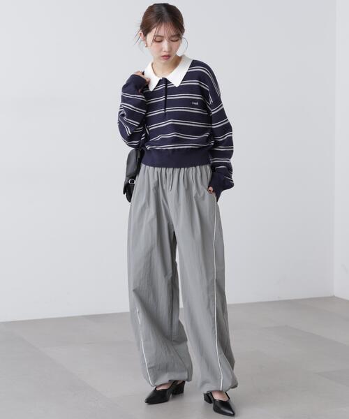 FREE'S MART(フリーズマート)の「◆サイドタック配色ラインナイロンパンツ(その他パンツ・レディース・ネイビー/グレー・SMALL/MEDIUM)」の9枚目の写真