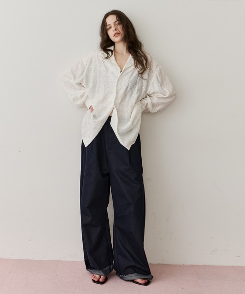 LA BELLE ETUDE(ラベルエチュード)の「コットンツイルカーブパンツ(その他パンツ・レディース・ライトグリーン/インディゴブルー/ライトピンク・1/0)」の6枚目の写真