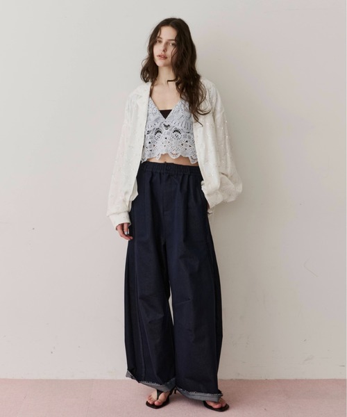 LA BELLE ETUDE(ラベルエチュード)の「コットンツイルカーブパンツ(その他パンツ・レディース・ライトグリーン/インディゴブルー/ライトピンク・1/0)」の22枚目の写真