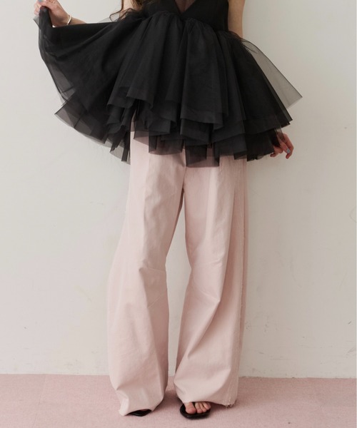 LA BELLE ETUDE(ラベルエチュード)の「コットンツイルカーブパンツ(その他パンツ・レディース・ライトグリーン/インディゴブルー/ライトピンク・1/0)」の10枚目の写真