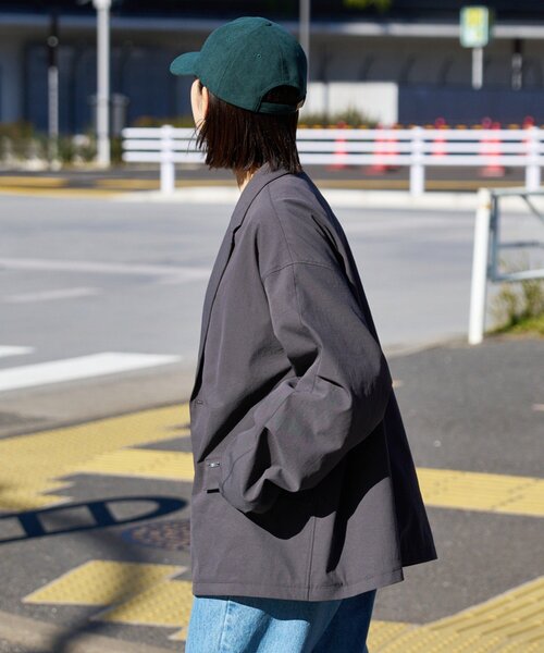 CIAOPANIC TYPY（チャオパニックティピー）の「【molmol】撥水/洗濯可/男女兼用/ドライバーズワイドジャケット/ミノテックリップ（テーラードジャケット・レディース・チャコールグレー/オリーブ・MEDIUM/LARGE）」の21枚目の写真