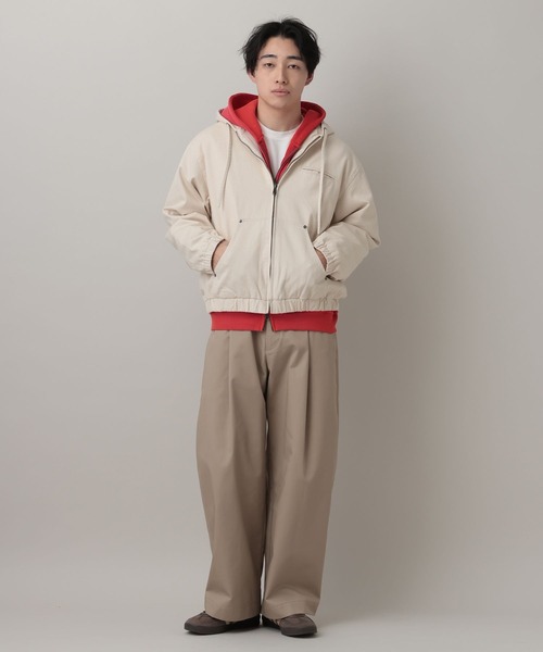 セール】Short Worker Hoodie Jacket/ショートワークフードブルゾン