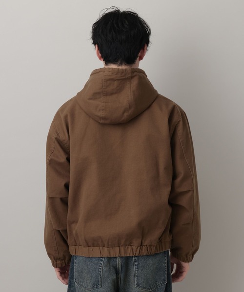 RAGEBLUE（レイジブルー）の「Short Worker Hoodie Jacket/ショートワークフードブルゾン【セットアップ対応】（ブルゾン・メンズ・オフホワイト/キャメル・LARGE/MEDIUM）」の11枚目の写真