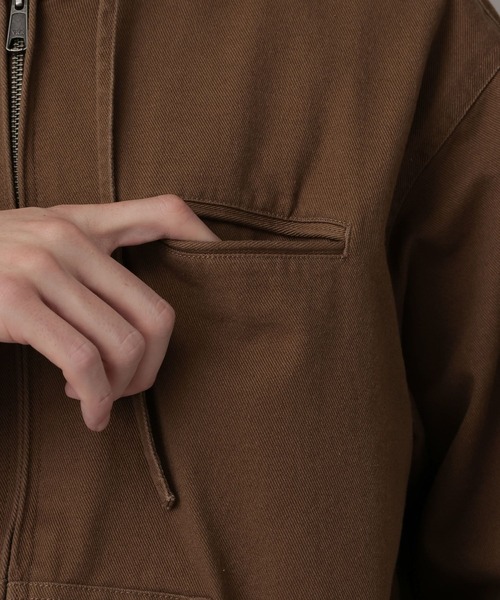 RAGEBLUE（レイジブルー）の「Short Worker Hoodie Jacket/ショートワークフードブルゾン【セットアップ対応】（ブルゾン・メンズ・オフホワイト/キャメル・LARGE/MEDIUM）」の14枚目の写真
