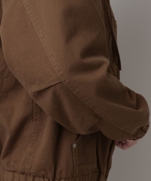 RAGEBLUE（レイジブルー）の「Short Worker Hoodie Jacket/ショートワークフードブルゾン【セットアップ対応】（ブルゾン・メンズ・オフホワイト/キャメル・LARGE/MEDIUM）」の4枚目の写真