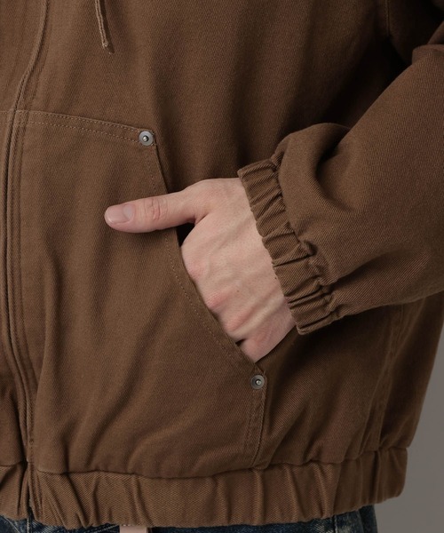 RAGEBLUE（レイジブルー）の「Short Worker Hoodie Jacket/ショートワークフードブルゾン【セットアップ対応】（ブルゾン・メンズ・オフホワイト/キャメル・LARGE/MEDIUM）」の5枚目の写真
