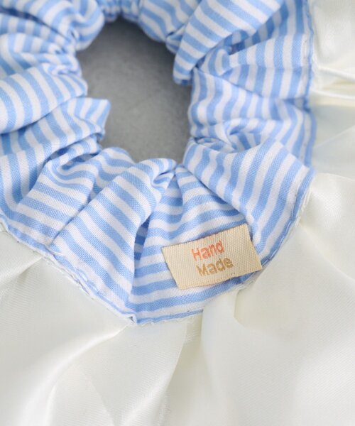 mystic（ミスティック）の「サテンストライプシュシュ（シュシュ・レディース・ブルー・ONE SIZE）」の3枚目の写真