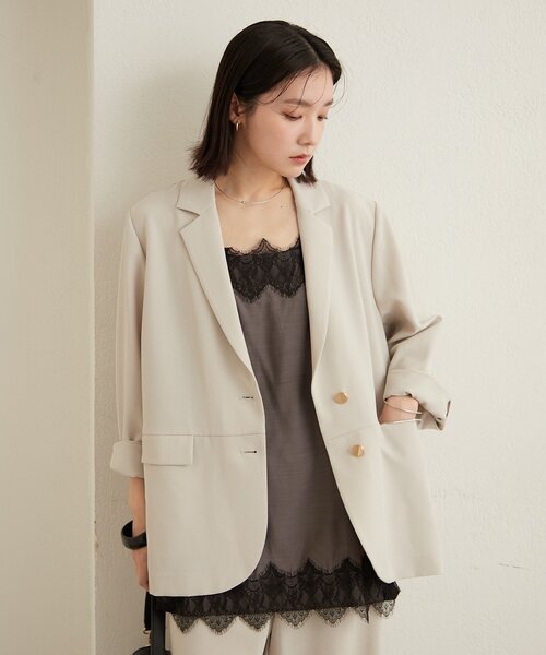 Omekashi（オメカシ）の「バックデザインテーラードジャケット（テーラードジャケット・レディース・ブラック/ホワイト系その他・FREE）」の21枚目の写真