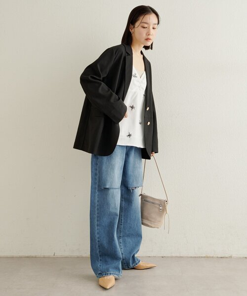 Omekashi（オメカシ）の「バックデザインテーラードジャケット（テーラードジャケット・レディース・ブラック/ホワイト系その他・FREE）」の12枚目の写真