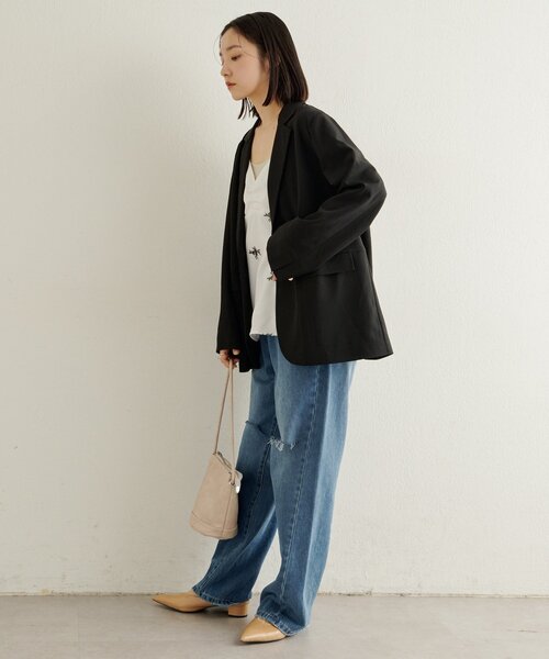 Omekashi（オメカシ）の「バックデザインテーラードジャケット（テーラードジャケット・レディース・ブラック/ホワイト系その他・FREE）」の14枚目の写真