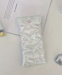 Vini（ヴィニ）の「【Vini】ハートのキルティング メガネケース（メガネ）」