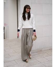 BeBeoD（べベッド）の「ウエストギャザータックイージーストレートパンツ（その他パンツ）」