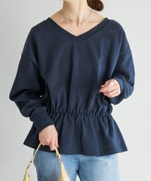 Kastane | 【一部店舗限定】B Vネックペプラムスウェット(スウェット)