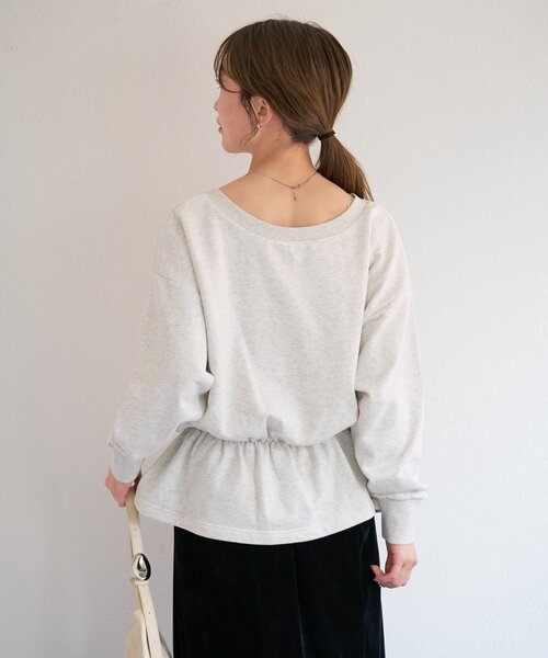 Kastane(カスタネ)の「【一部店舗限定】B Vネックペプラムスウェット(スウェット・レディース・ネイビー/グレー/アイボリー・FREE)」の19枚目の写真